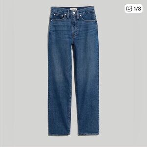 New Madewell perfect vintage straight Jean montauk Blue Denim Jeans